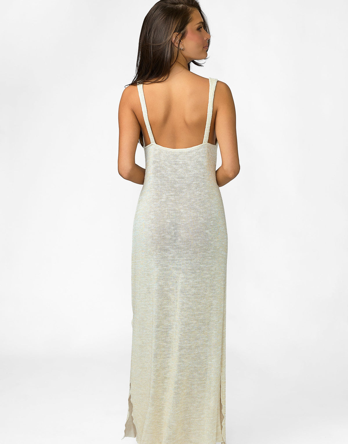 Amaia Maxi Dress - Gold Knit | Beach Bunny Swimwear