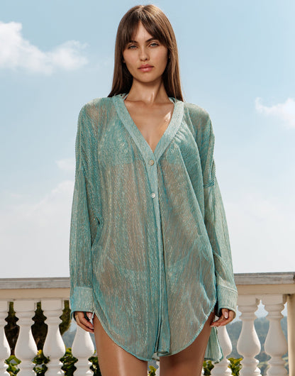 SICILY SHIRT - SAGE | Beach Bunny Swimwear