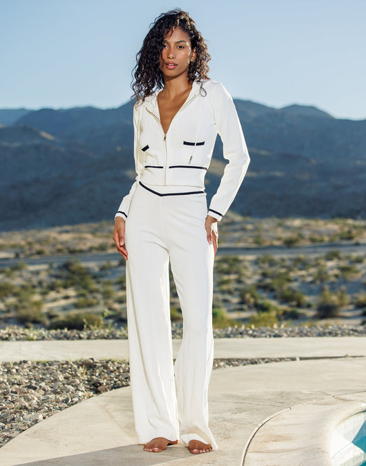 Juliette Knit Jacket - White | Beach Bunny Swimwear