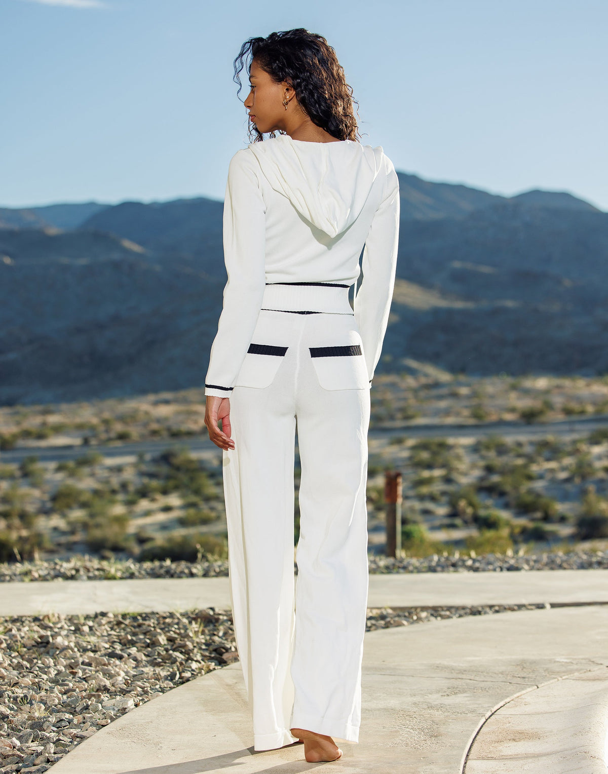 Juliette Knit Pant - White | Beach Bunny Swimwear