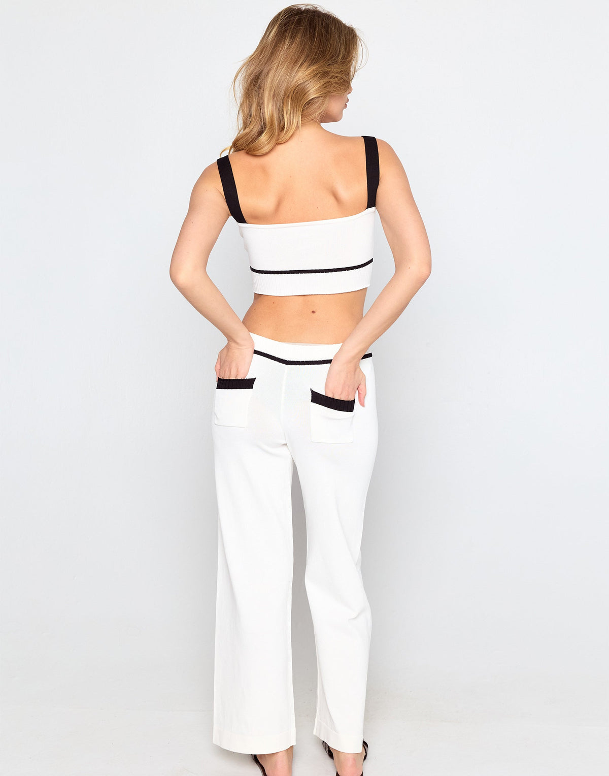 Juliette Knit Pant - White | Beach Bunny Swimwear