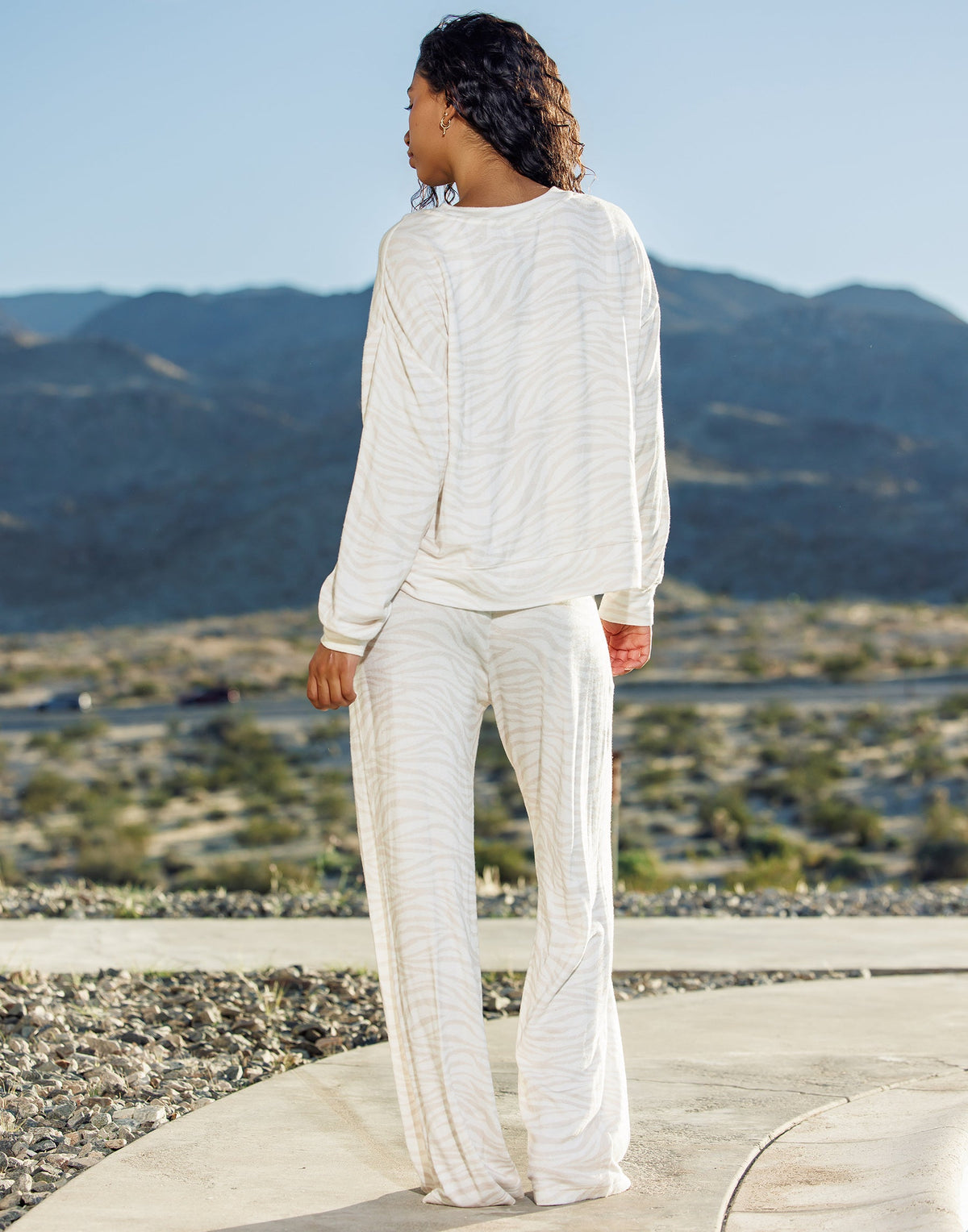 Mai Wide Leg Pant - White Tiger | Beach Bunny Swimwear