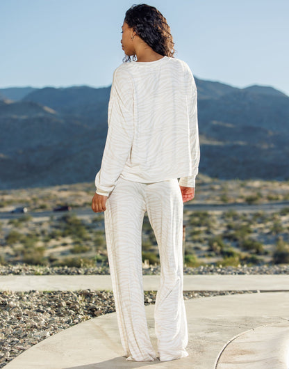 Mai Wide Leg Pant - White Tiger | Beach Bunny Swimwear