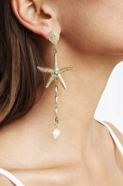 Starfish Seeker Drop Earrings | Beach Bunny Swimwear