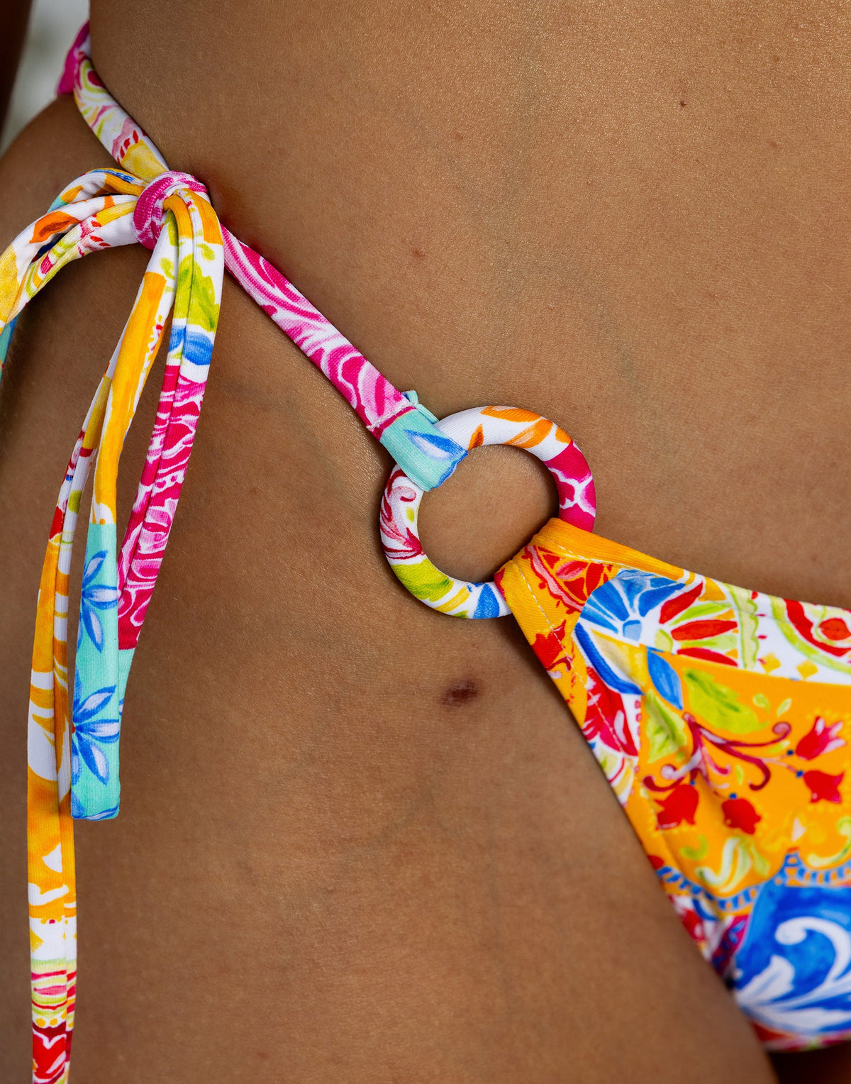 NATALIA SKIMPY TIE SIDE BOTTOM - MULTI | Beach Bunny Swimwear