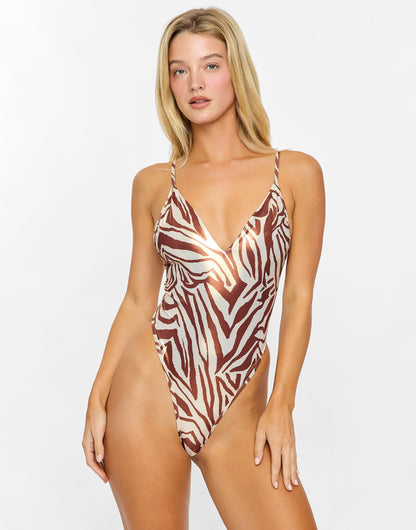 MOANA TANGO ONE PIECE - BRONZE TIGER | Beach Bunny Swimwear