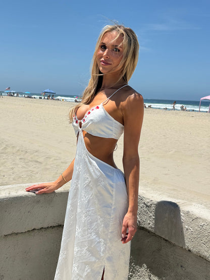 ROSETTA MAXI DRESS - WHITE | Beach Bunny Swimwear