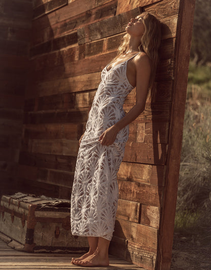 Alana Maxi Dress - White | Beach Bunny Swimwear