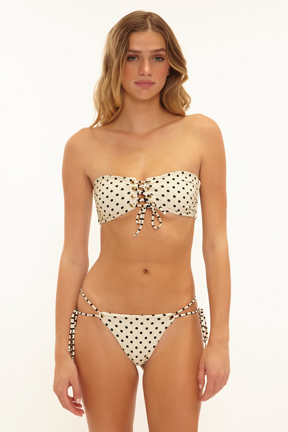 Madeline Tango Tie Side - Ivory Dot | Beach Bunny Swimwear