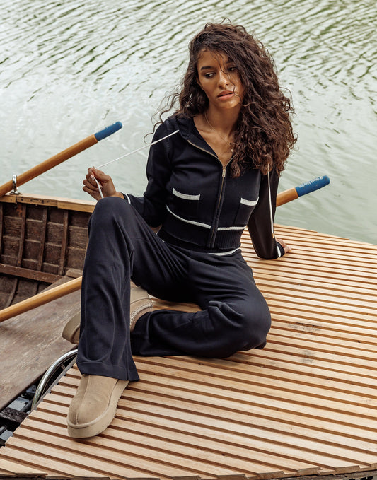 Juliette Knit Jacket - Black | Beach Bunny Swimwear