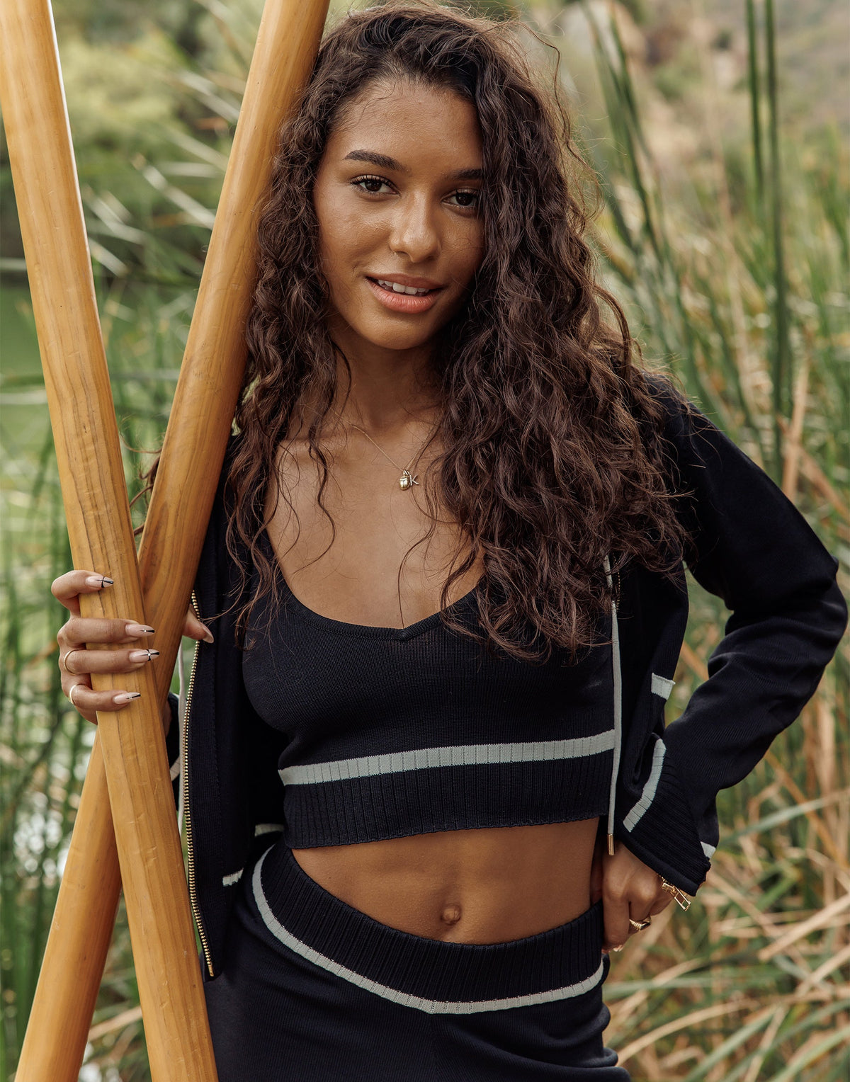 Juliette Knit Tank - Black | Beach Bunny Swimwear