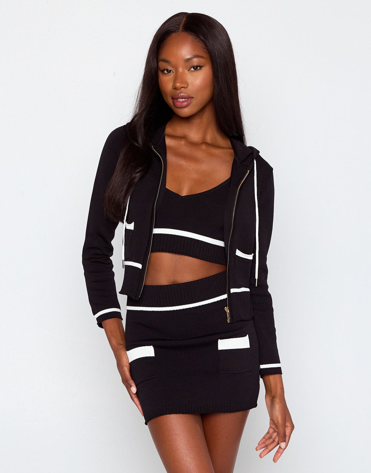 Juliette Knit Skirt - Black | Beach Bunny Swimwear
