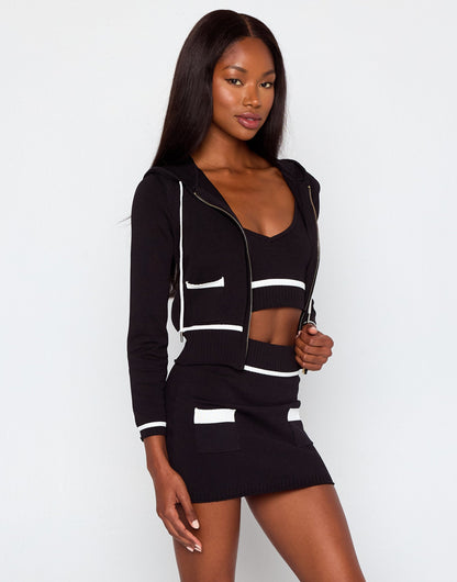 Juliette Knit Skirt - Black | Beach Bunny Swimwear