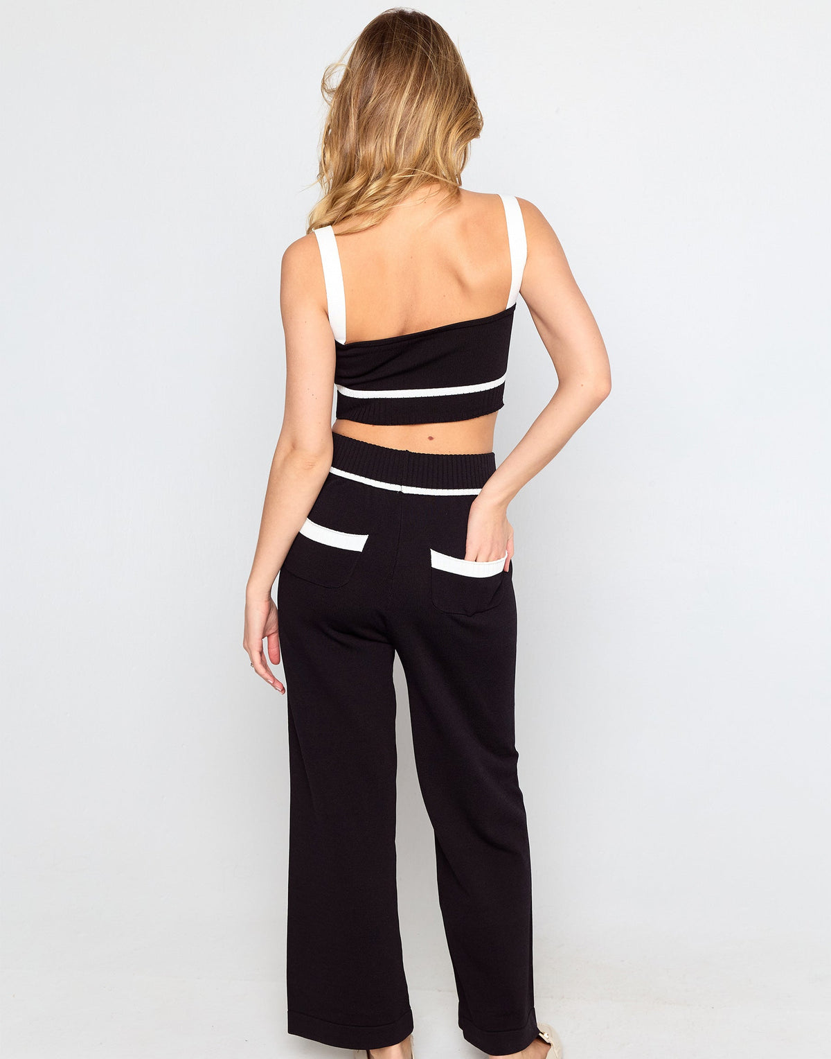 Juliette Knit Pant - Black | Beach Bunny Swimwear
