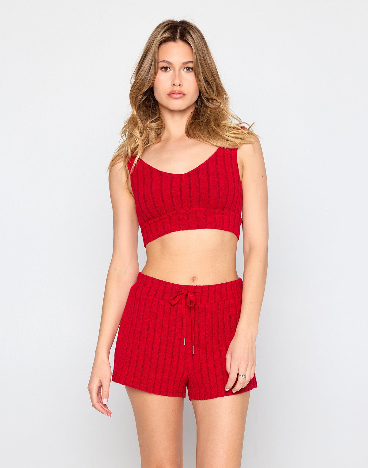 Mai V Neck Bra - Red | Beach Bunny Swimwear