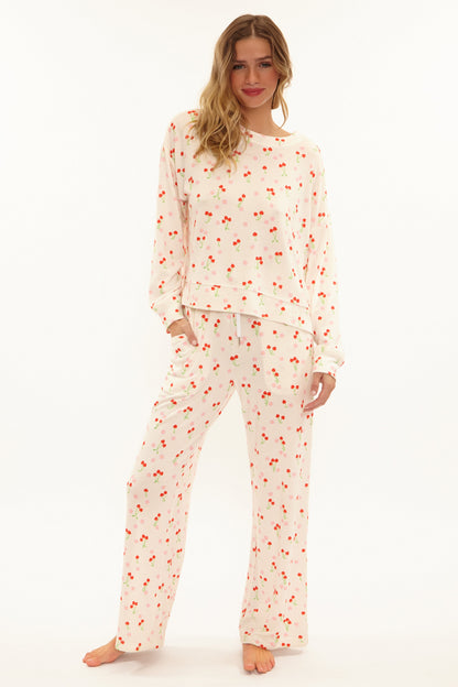 Mai Crewneck Sweatshirt - Cherry Crush | Beach Bunny Swimwear