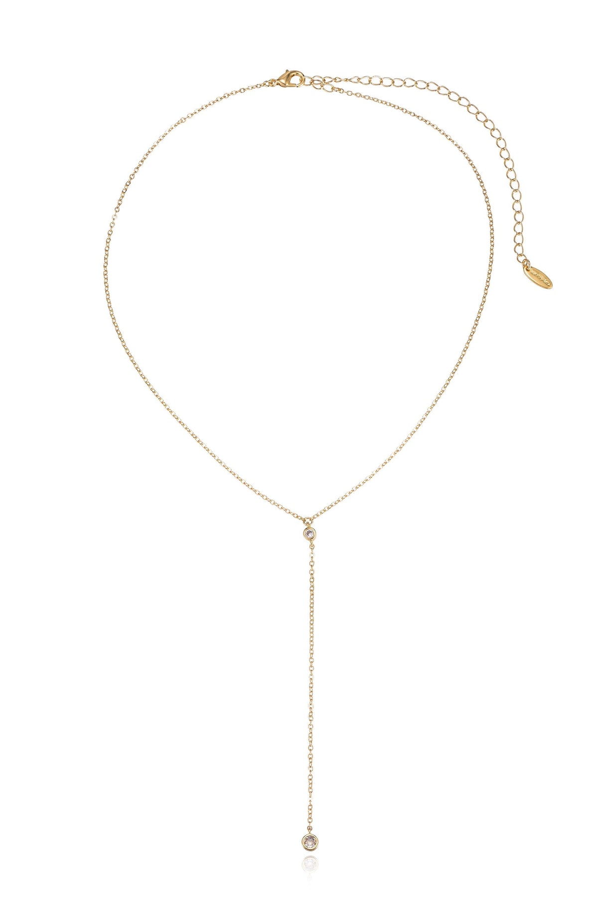 Simplistic Crystal Lariat Necklace Set by Ettika | Beach Bunny Swimwear