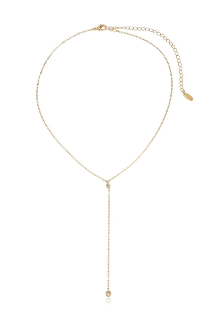 Simplistic Crystal Lariat Necklace Set by Ettika | Beach Bunny Swimwear