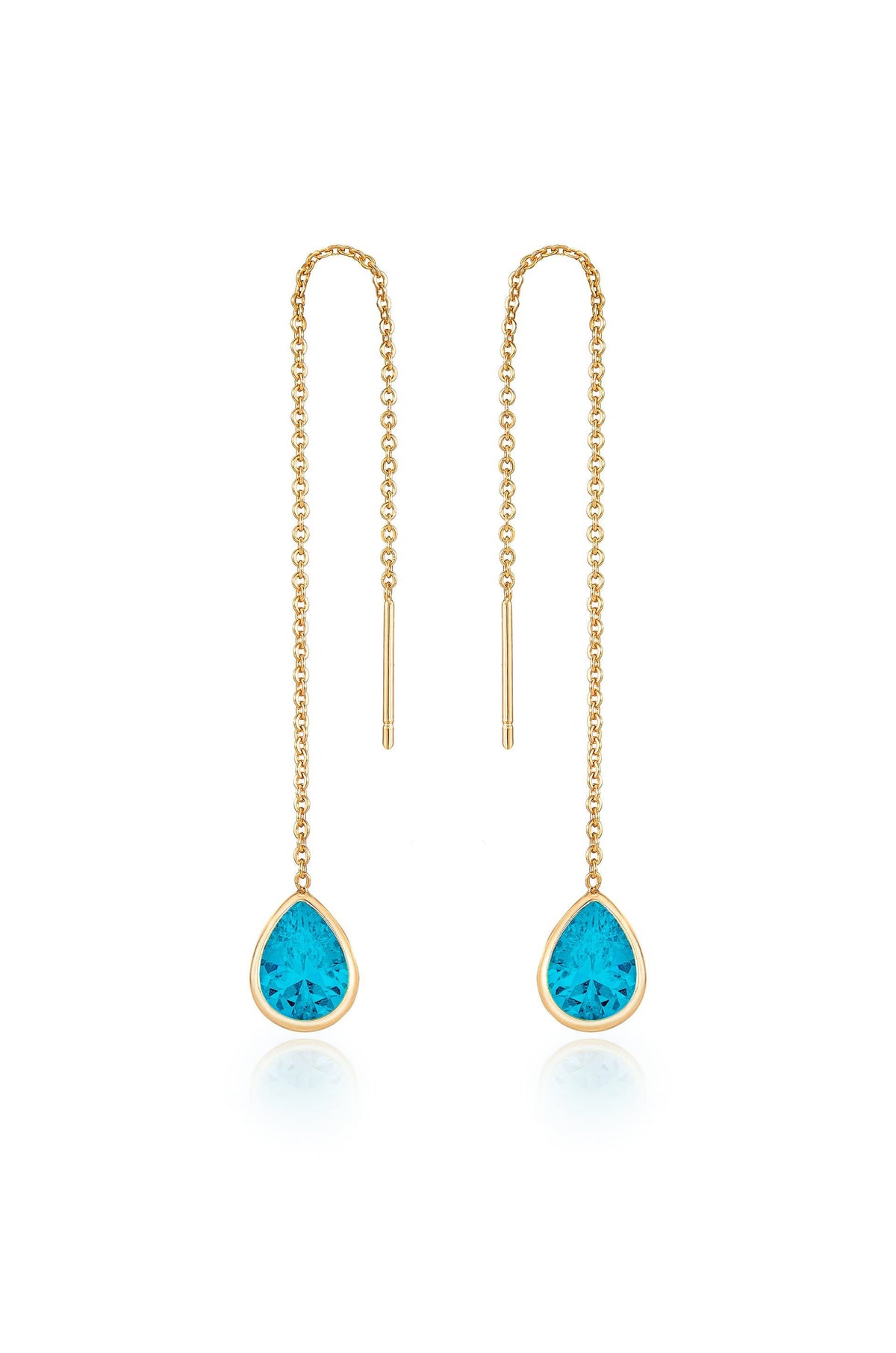 Barely There Chain and Crystal Dangle Earrings | Beach Bunny Swimwear