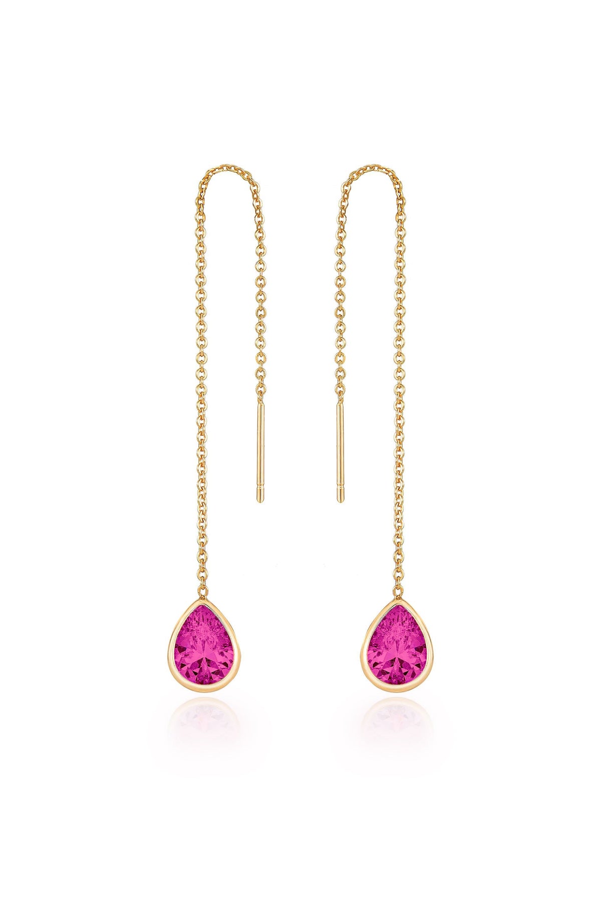 Barely There Chain and Crystal Dangle Earrings | Beach Bunny Swimwear