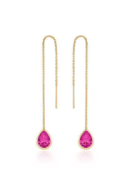 Barely There Chain and Crystal Dangle Earrings | Beach Bunny Swimwear
