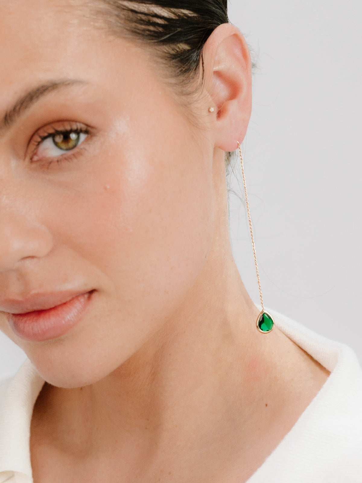 Barely There Chain and Crystal Dangle Earrings | Beach Bunny Swimwear