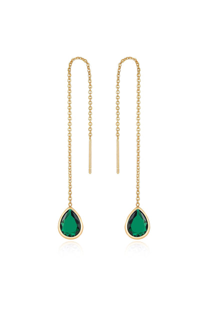 Barely There Chain and Crystal Dangle Earrings | Beach Bunny Swimwear