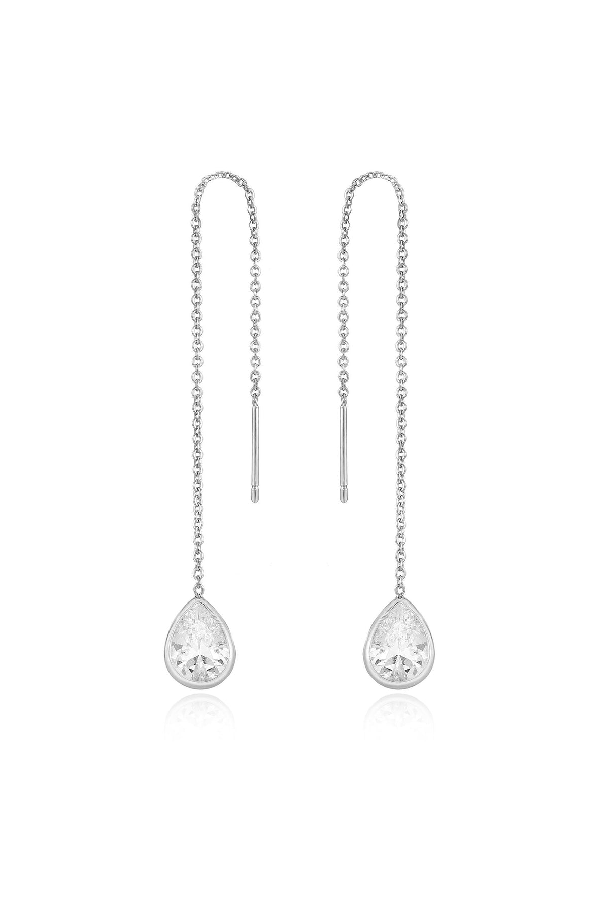Barely There Chain and Crystal Dangle Earrings | Beach Bunny Swimwear