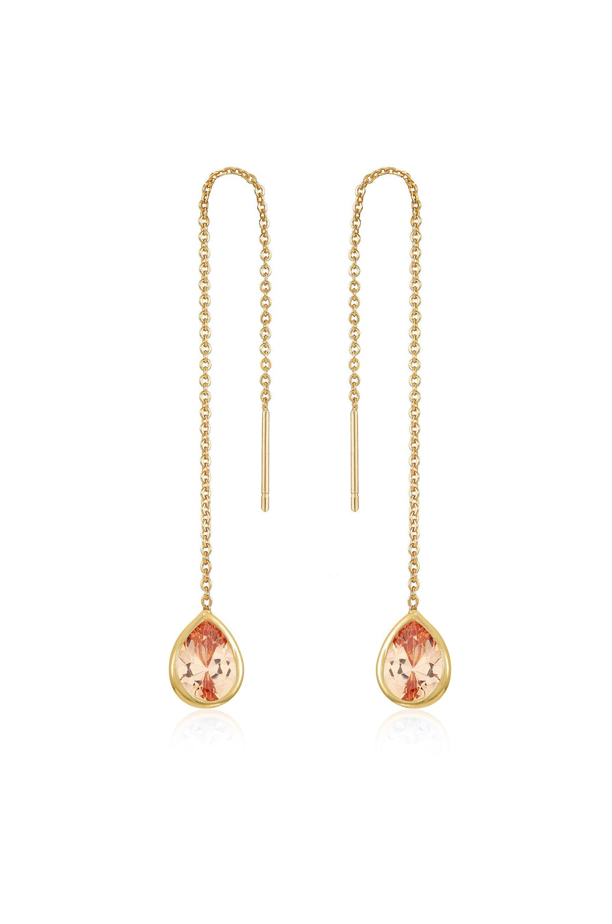Barely There Chain and Crystal Dangle Earrings | Beach Bunny Swimwear