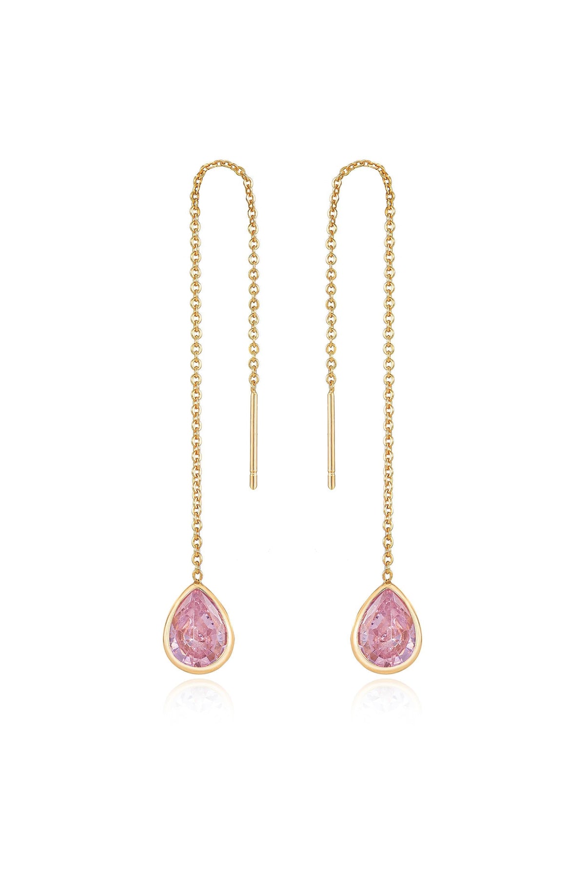 Barely There Chain and Crystal Dangle Earrings | Beach Bunny Swimwear