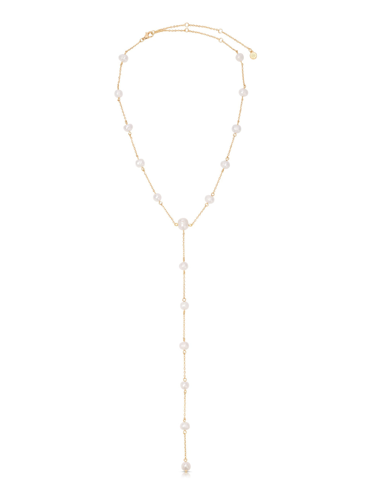 Dripping Pearl Lariat Necklace by Ettika | Beach Bunny Swimwear