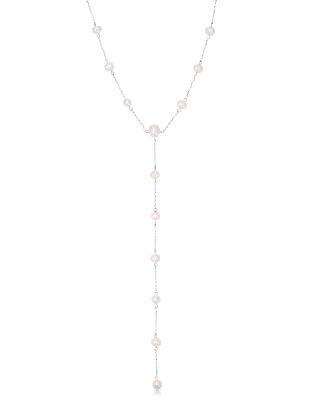 Dripping Pearl Lariat Necklace by Ettika | Beach Bunny Swimwear