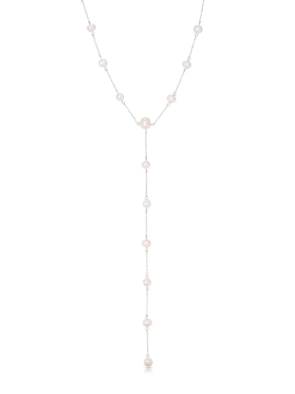 Dripping Pearl Lariat Necklace by Ettika | Beach Bunny Swimwear