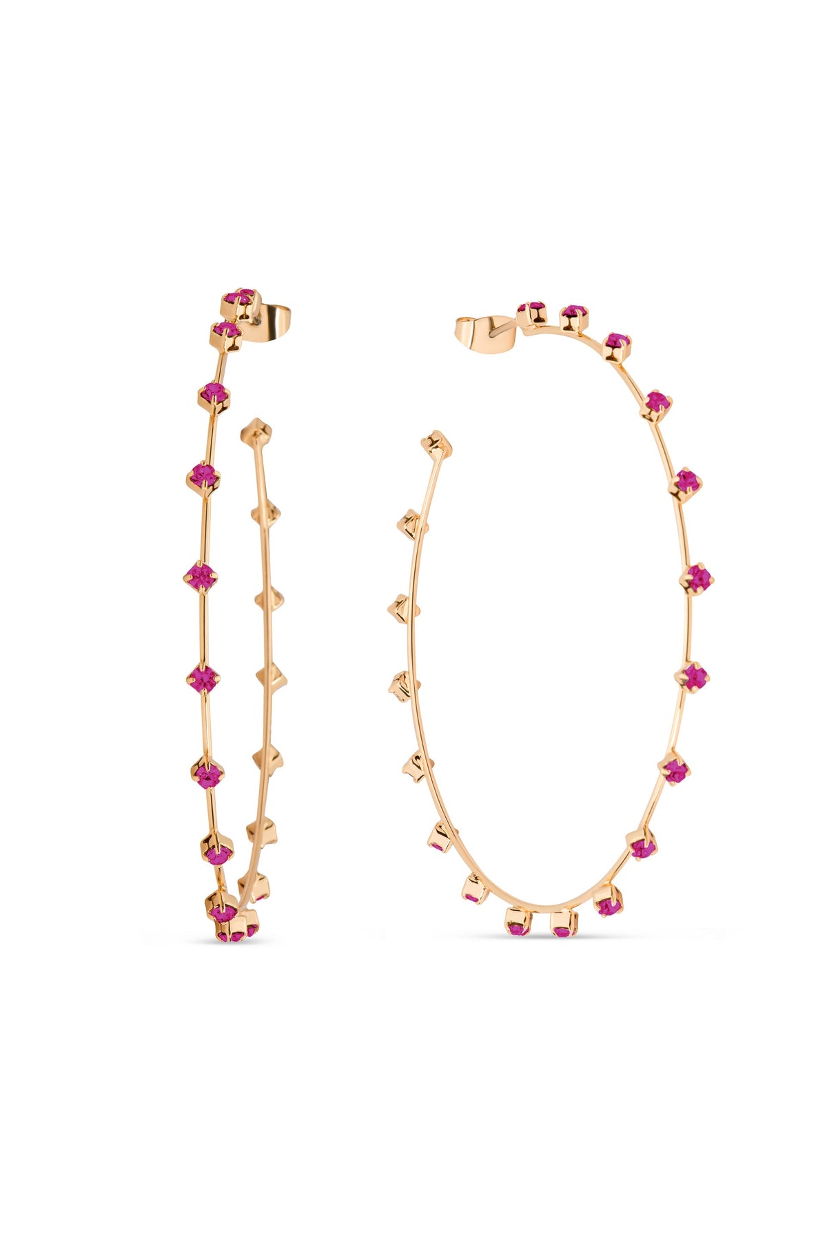 Simple Spark Crystal Hoops | Beach Bunny Swimwear