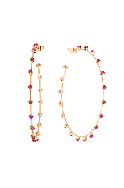 Simple Spark Crystal Hoops | Beach Bunny Swimwear