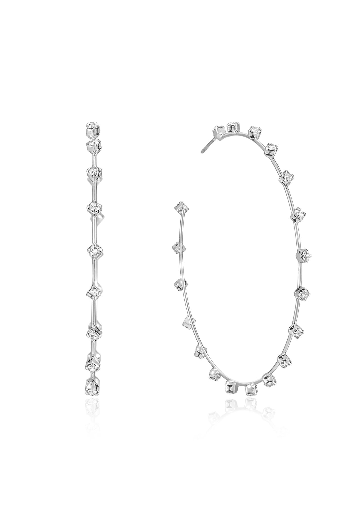 Simple Spark Crystal Hoops | Beach Bunny Swimwear