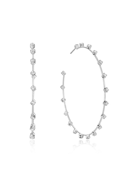 Simple Spark Crystal Hoops | Beach Bunny Swimwear