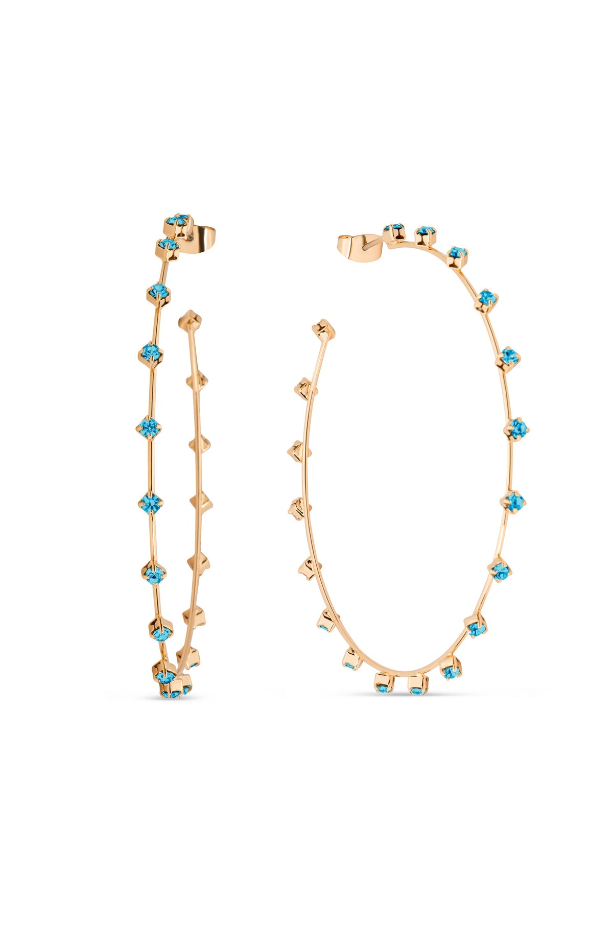 Simple Spark Crystal Hoops | Beach Bunny Swimwear