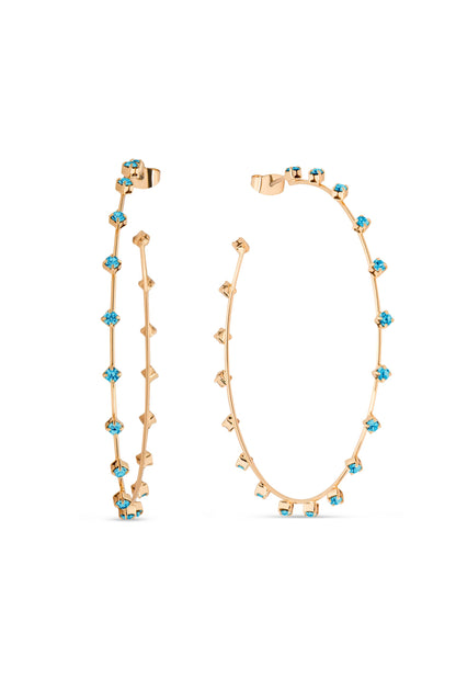 Simple Spark Crystal Hoops | Beach Bunny Swimwear