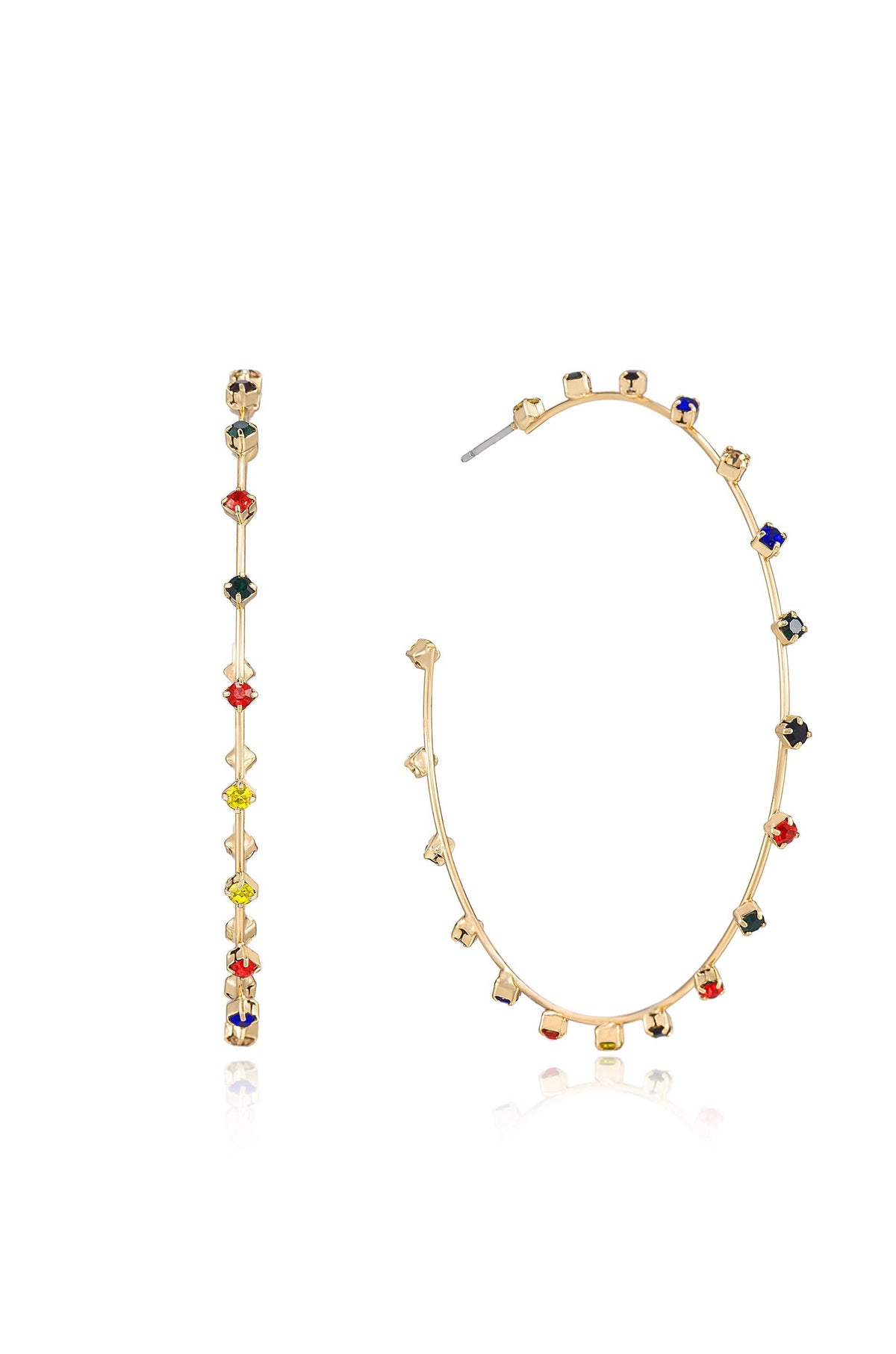 Simple Spark Crystal Hoops | Beach Bunny Swimwear