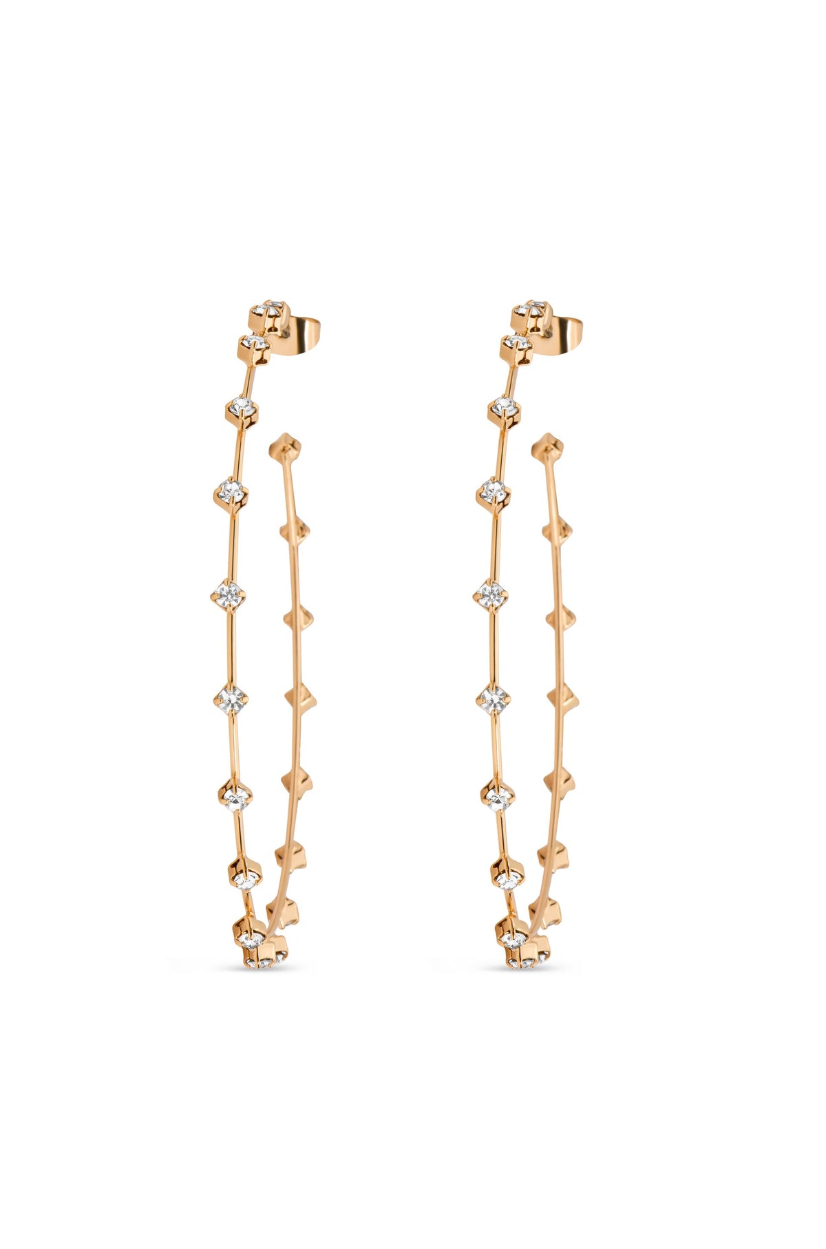 Simple Spark Crystal Hoops | Beach Bunny Swimwear