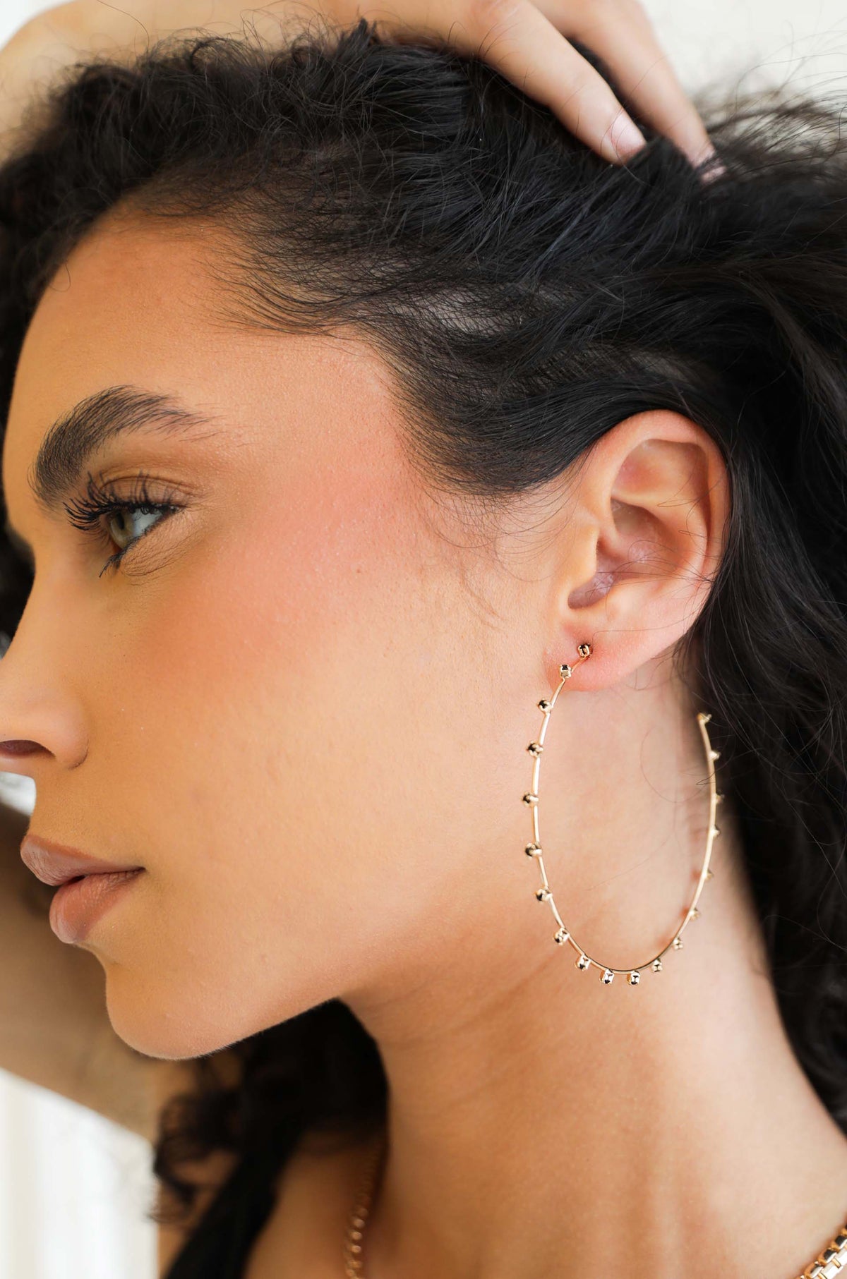Simple Spark Crystal Hoops | Beach Bunny Swimwear