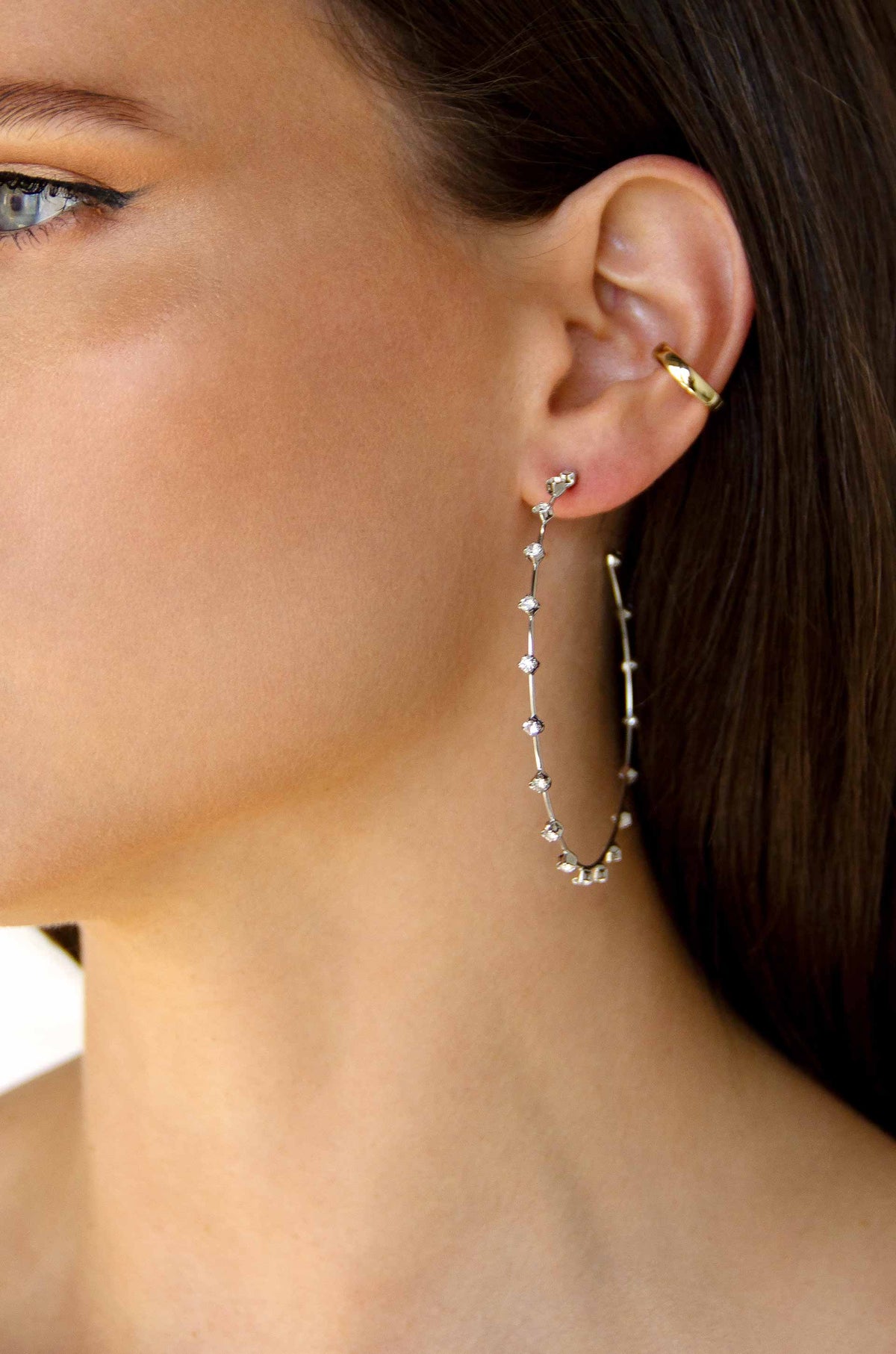 Simple Spark Crystal Hoops | Beach Bunny Swimwear