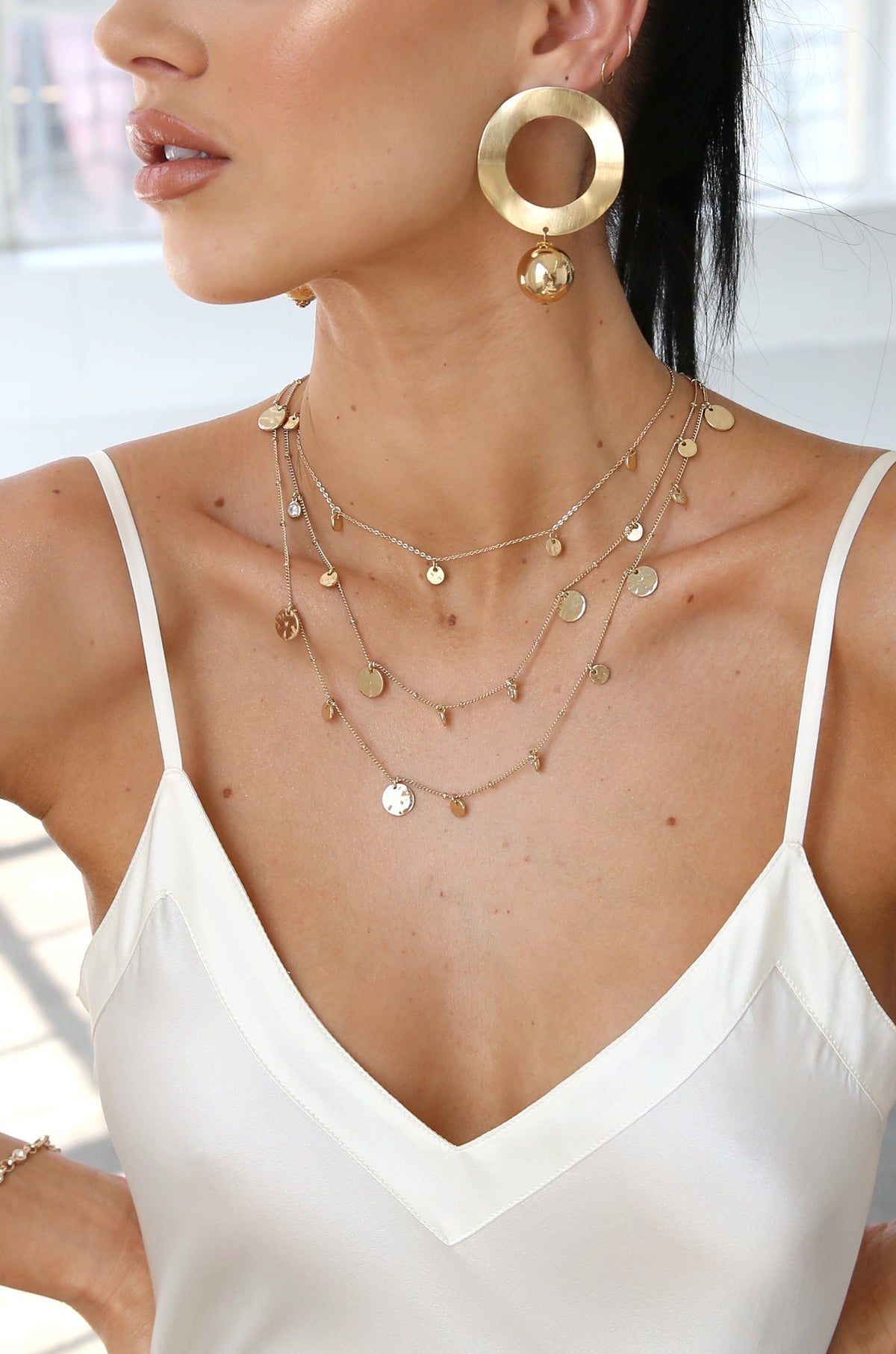 All in Layered Crystal Necklace Set by Ettika | Beach Bunny Swimwear