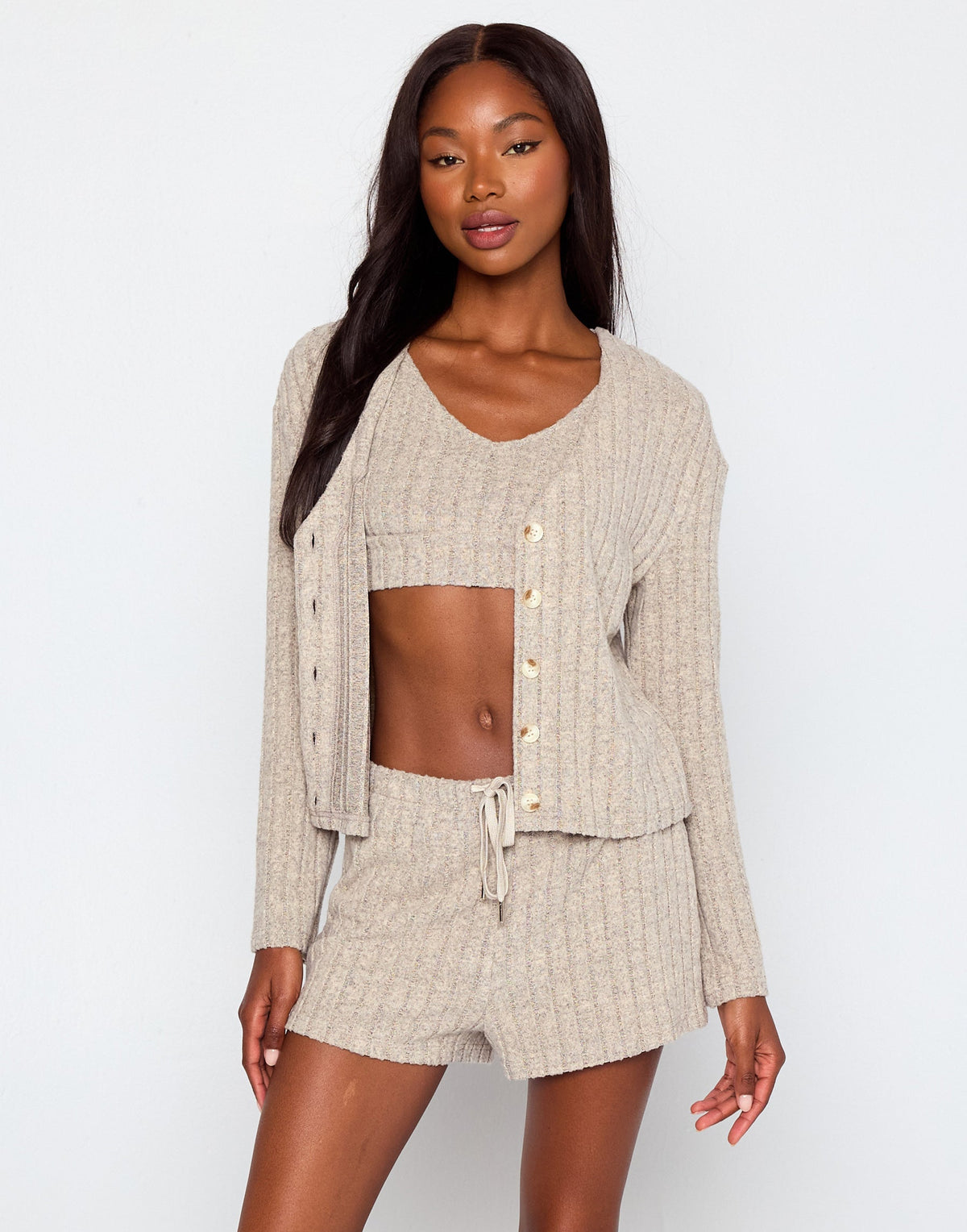 Mai Lounge Short - Oatmeal | Beach Bunny Swimwear