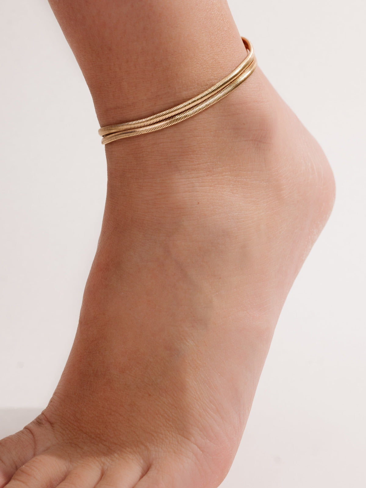 Slinky Snake Double Chain Anklet by Ettika | Beach Bunny Swimwear