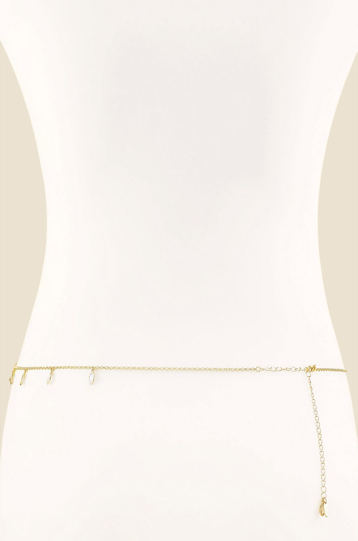 Crystal Droplet Thin Cha Body Chain by Ettika | Beach Bunny Swimwear