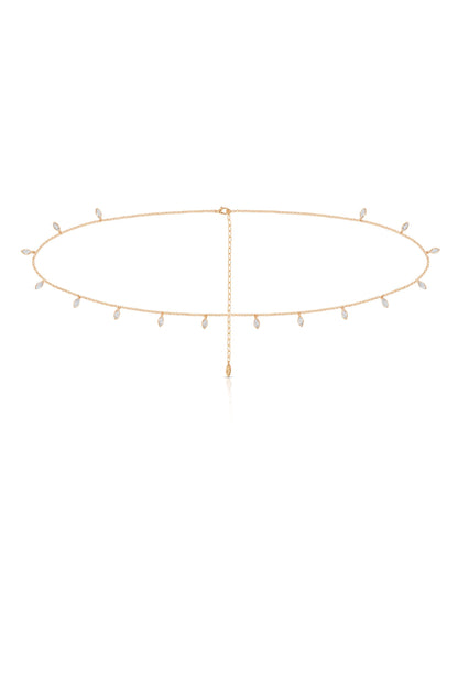 Crystal Droplet Thin Cha Body Chain by Ettika | Beach Bunny Swimwear