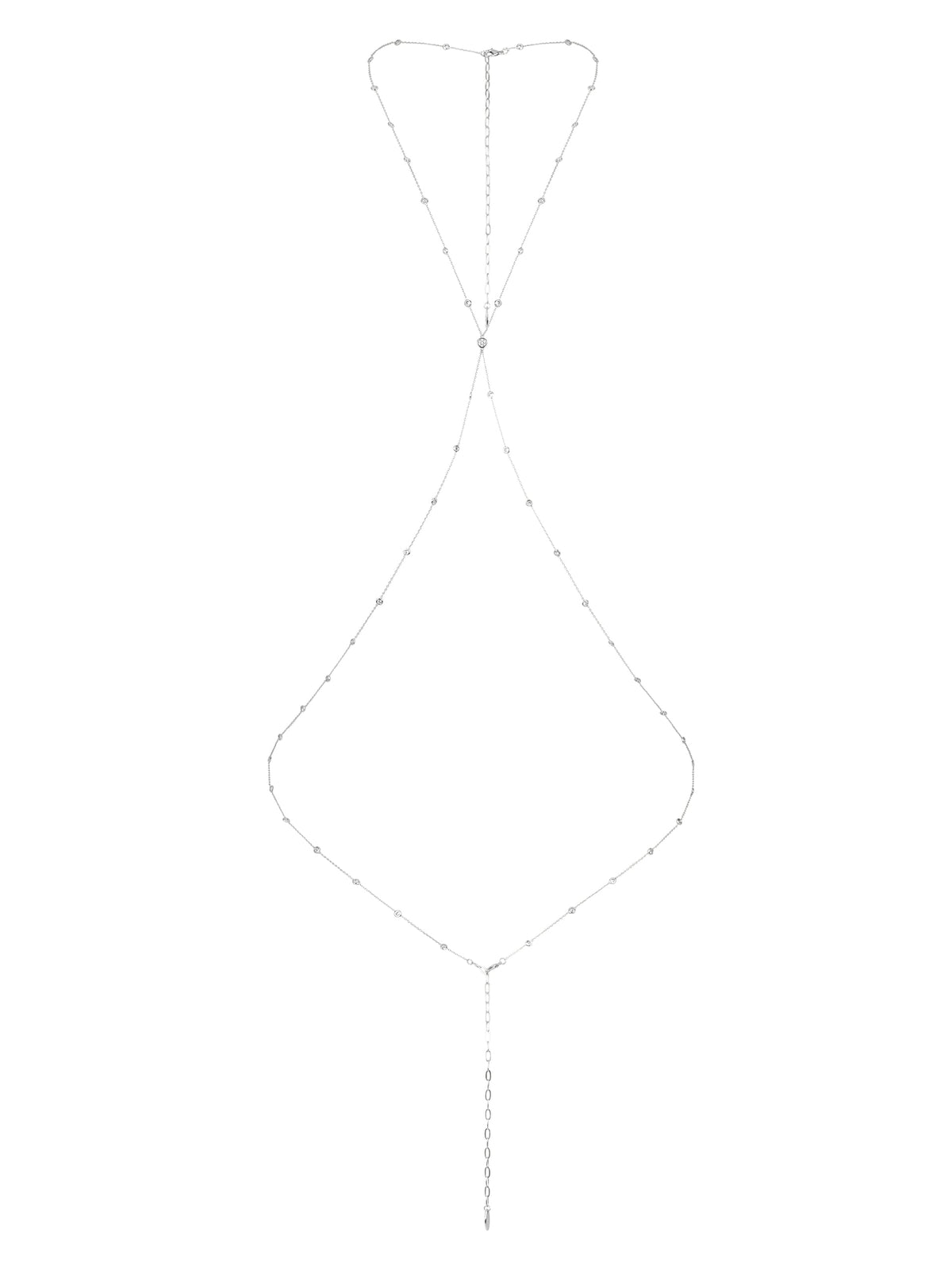 Simple Crystal X Body Chain by Ettika | Beach Bunny Swimwear