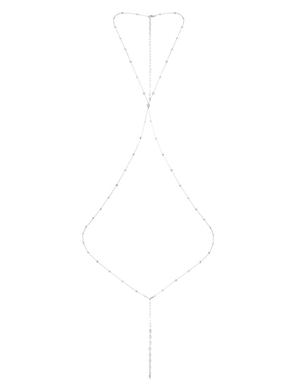 Simple Crystal X Body Chain by Ettika | Beach Bunny Swimwear